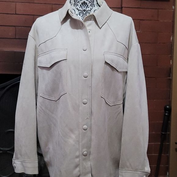 Philosophy Faux Leather Light Coat - Picture 1 of 6